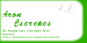 aron cserepes business card