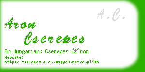 aron cserepes business card